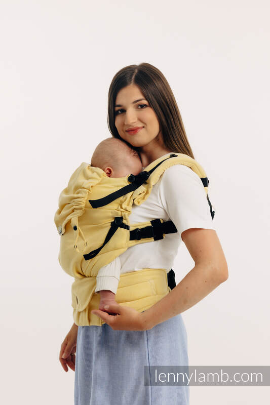 Nosidełko LennyUpGrade z tkaniny skośno-krzyżowej (79% bawełna, 21% wiskoza bambusowa), rozmiar standard - LOLLIPOP  #babywearing