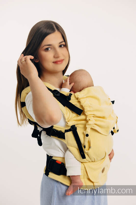 Nosidełko LennyUpGrade z tkaniny skośno-krzyżowej (79% bawełna, 21% wiskoza bambusowa), rozmiar standard - LOLLIPOP  #babywearing