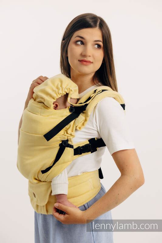 Nosidełko LennyUpGrade z tkaniny skośno-krzyżowej (79% bawełna, 21% wiskoza bambusowa), rozmiar standard - LOLLIPOP  #babywearing