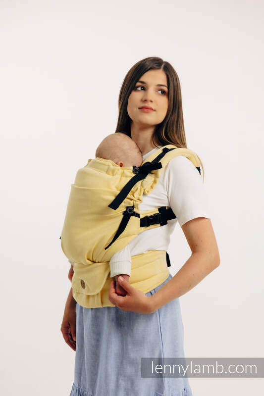 Nosidełko LennyUpGrade z tkaniny skośno-krzyżowej (79% bawełna, 21% wiskoza bambusowa), rozmiar standard - LOLLIPOP  #babywearing