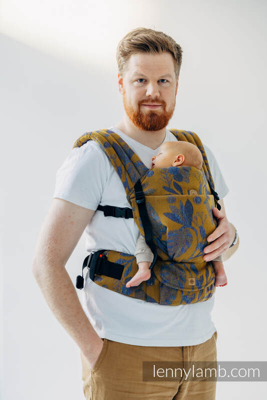 Mochila LennyLight, talla estándar, tejido jaqurad (45% seda tusor, 32% algodón peinado, 19% lana merino, 4% cachemira) - EXPERIMENT no. 37 #babywearing