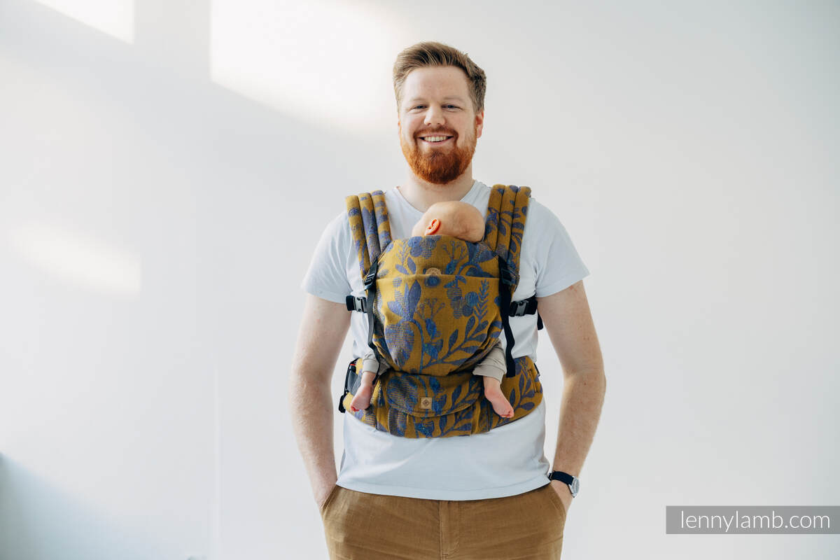 Mochila LennyLight, talla estándar, tejido jaqurad (45% seda tusor, 32% algodón peinado, 19% lana merino, 4% cachemira) - EXPERIMENT no. 37 #babywearing