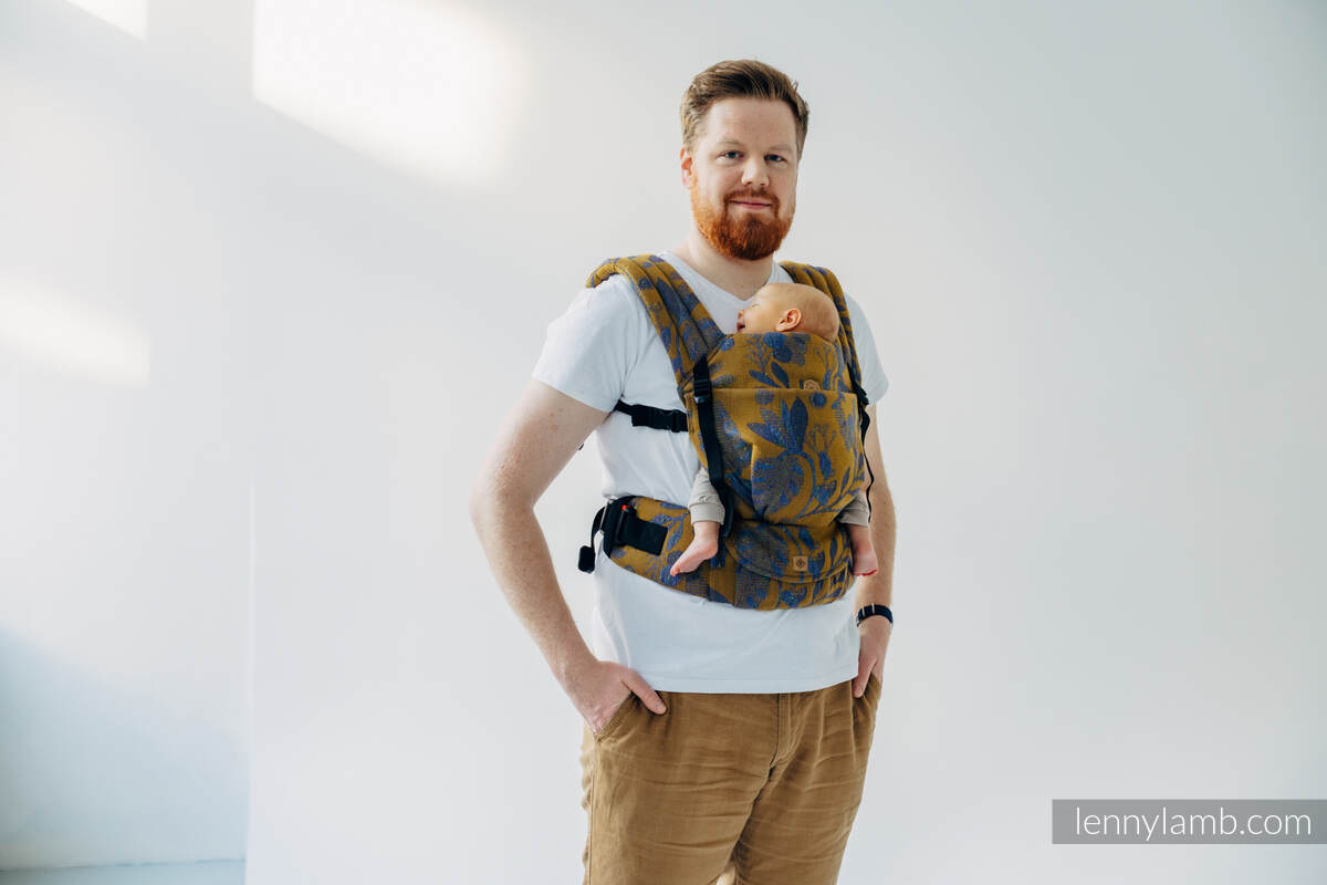 Mochila LennyLight, talla estándar, tejido jaqurad (45% seda tusor, 32% algodón peinado, 19% lana merino, 4% cachemira) - EXPERIMENT no. 37 #babywearing