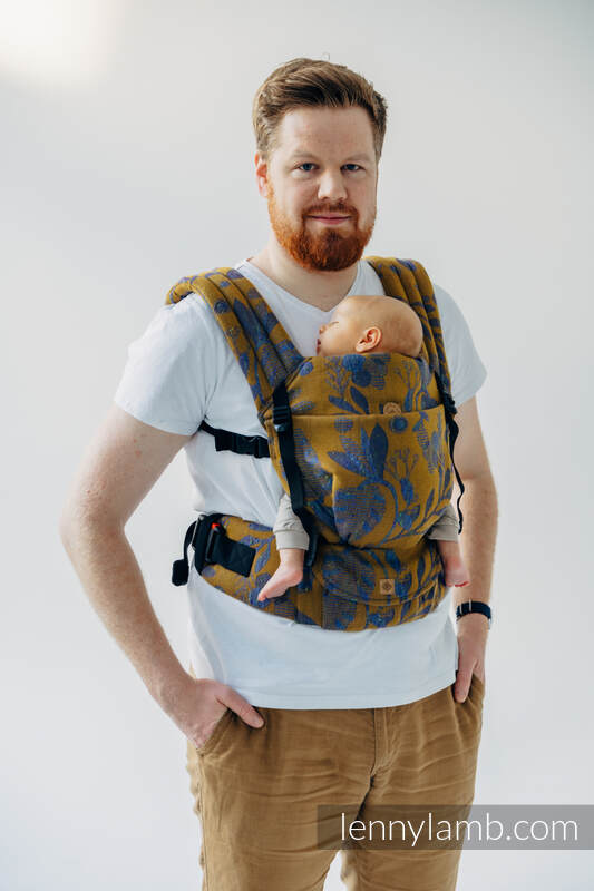 Mochila LennyLight, talla estándar, tejido jaqurad (45% seda tusor, 32% algodón peinado, 19% lana merino, 4% cachemira) - EXPERIMENT no. 37 #babywearing