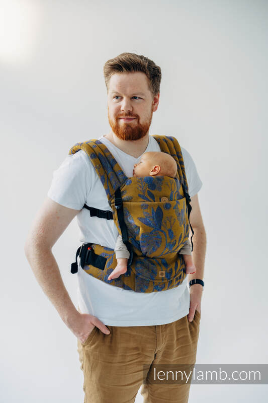 Mochila LennyLight, talla estándar, tejido jaqurad (45% seda tusor, 32% algodón peinado, 19% lana merino, 4% cachemira) - EXPERIMENT no. 37 #babywearing