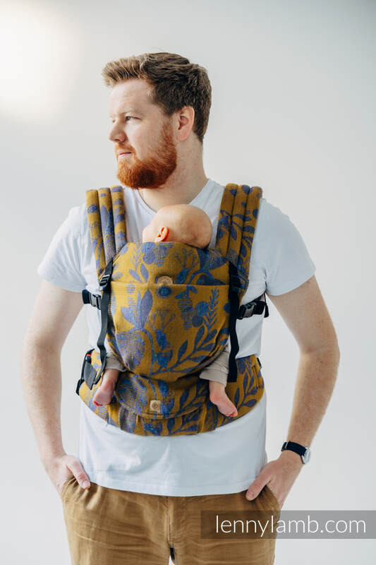 Mochila LennyLight, talla estándar, tejido jaqurad (45% seda tusor, 32% algodón peinado, 19% lana merino, 4% cachemira) - EXPERIMENT no. 37 #babywearing