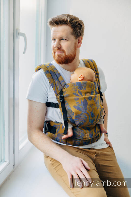 Mochila LennyLight, talla estándar, tejido jaqurad (45% seda tusor, 32% algodón peinado, 19% lana merino, 4% cachemira) - EXPERIMENT no. 37 #babywearing