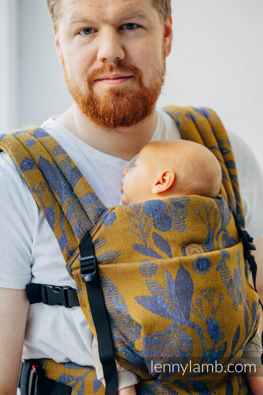 Mochila LennyLight, talla estándar, tejido jaqurad (45% seda tusor, 32% algodón peinado, 19% lana merino, 4% cachemira) - EXPERIMENT no. 37 #babywearing