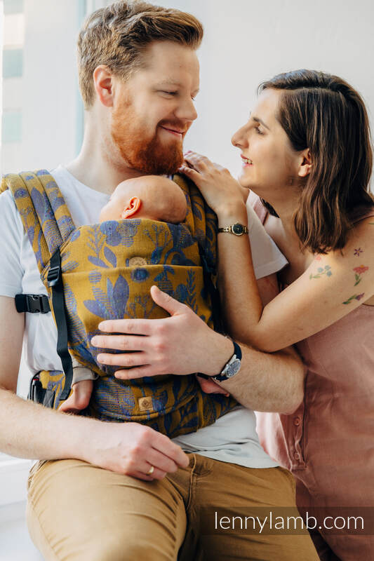 Mochila LennyLight, talla estándar, tejido jaqurad (45% seda tusor, 32% algodón peinado, 19% lana merino, 4% cachemira) - EXPERIMENT no. 37 #babywearing