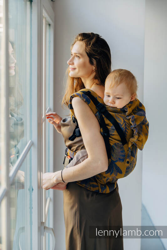 Mochila LennyPreschool, talla preschool, tejido jaqurad (45% seda tusor, 32% algodón peinado, 19% lana merino, 4% cachemira) - EXPERIMENT no. 37 #babywearing