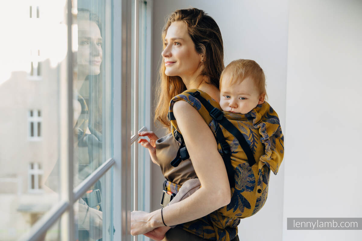 Mochila LennyPreschool, talla preschool, tejido jaqurad (45% seda tusor, 32% algodón peinado, 19% lana merino, 4% cachemira) - EXPERIMENT no. 37 #babywearing