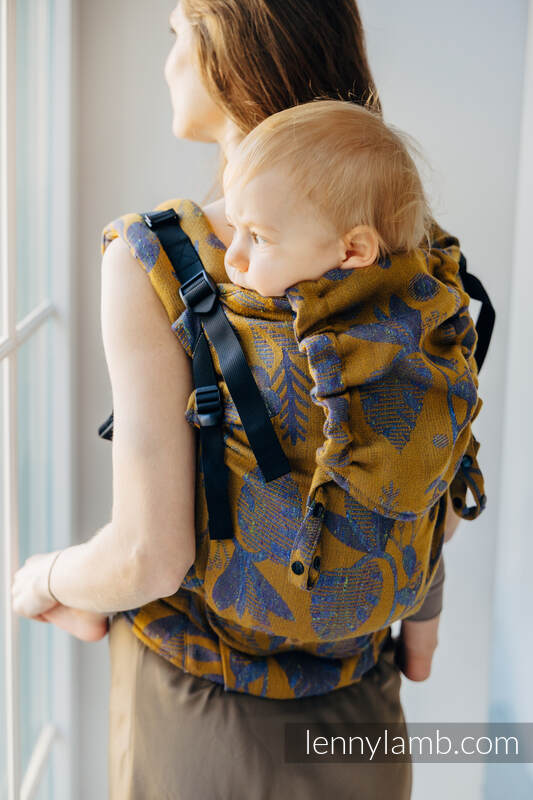 Mochila LennyPreschool, talla preschool, tejido jaqurad (45% seda tusor, 32% algodón peinado, 19% lana merino, 4% cachemira) - EXPERIMENT no. 37 #babywearing