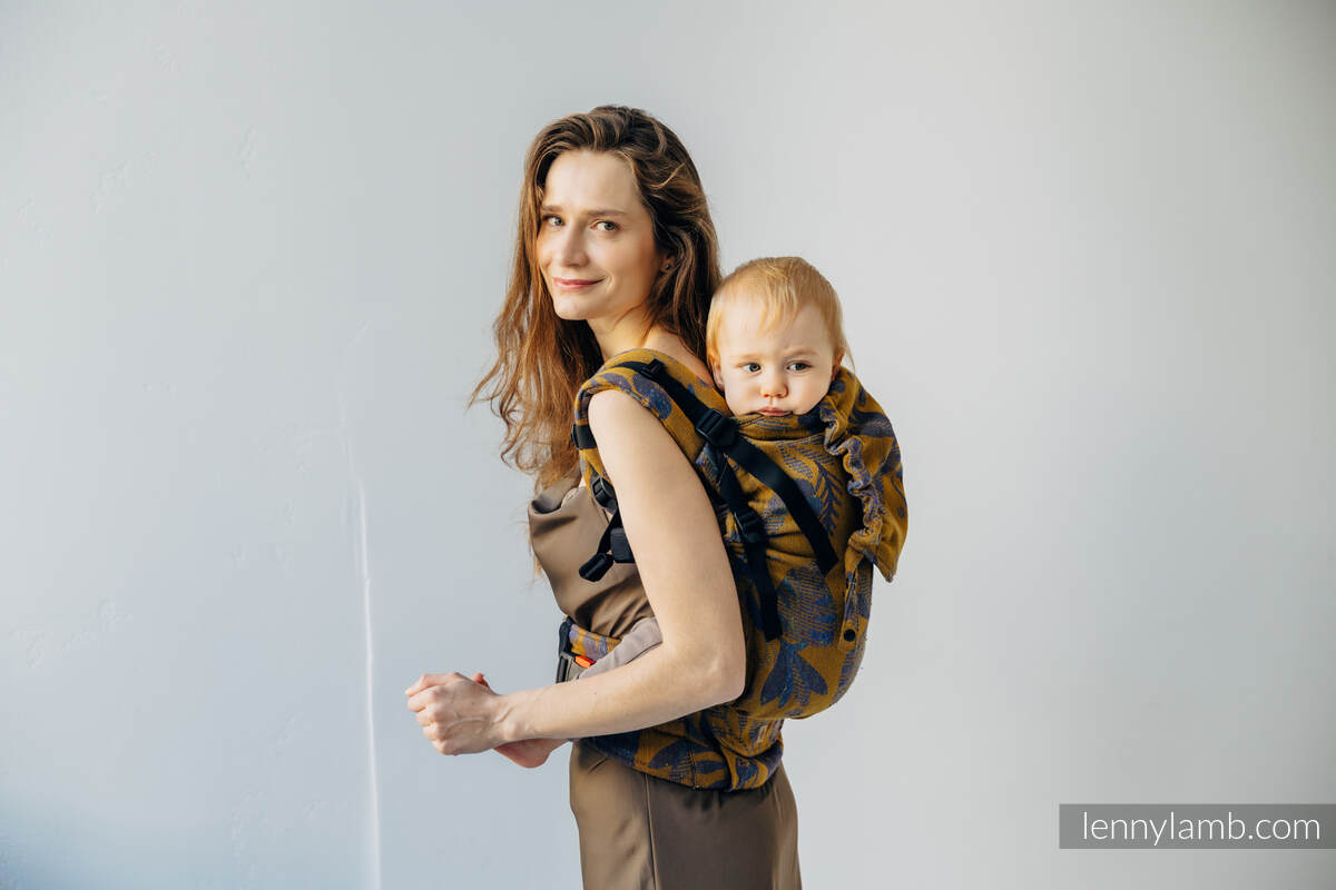 Mochila LennyPreschool, talla preschool, tejido jaqurad (45% seda tusor, 32% algodón peinado, 19% lana merino, 4% cachemira) - EXPERIMENT no. 37 #babywearing