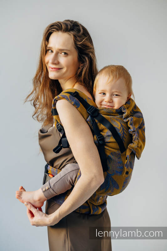Mochila LennyPreschool, talla preschool, tejido jaqurad (45% seda tusor, 32% algodón peinado, 19% lana merino, 4% cachemira) - EXPERIMENT no. 37 #babywearing