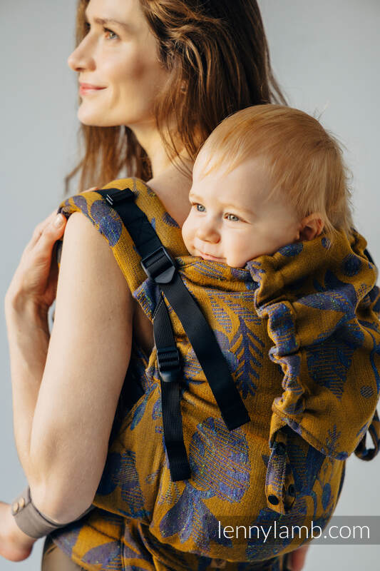 Mochila LennyPreschool, talla preschool, tejido jaqurad (45% seda tusor, 32% algodón peinado, 19% lana merino, 4% cachemira) - EXPERIMENT no. 37 #babywearing