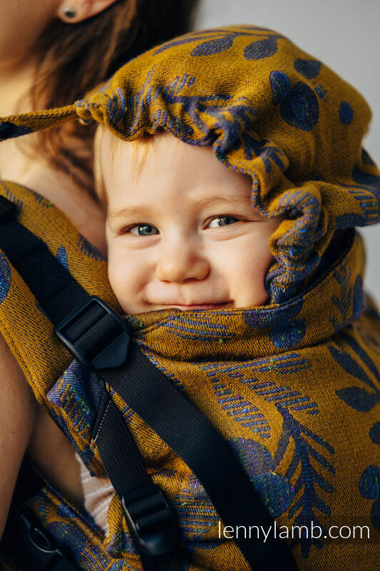 Mochila LennyPreschool, talla preschool, tejido jaqurad (45% seda tusor, 32% algodón peinado, 19% lana merino, 4% cachemira) - EXPERIMENT no. 37 #babywearing