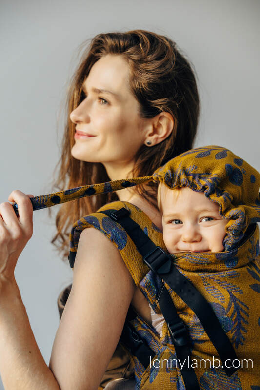 Mochila LennyPreschool, talla preschool, tejido jaqurad (45% seda tusor, 32% algodón peinado, 19% lana merino, 4% cachemira) - EXPERIMENT no. 37 #babywearing