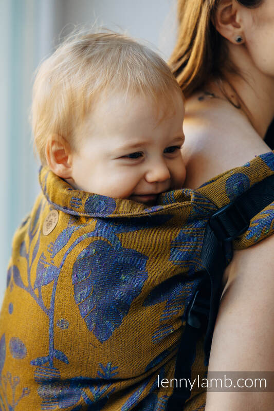 Mochila LennyPreschool, talla preschool, tejido jaqurad (45% seda tusor, 32% algodón peinado, 19% lana merino, 4% cachemira) - EXPERIMENT no. 37 #babywearing