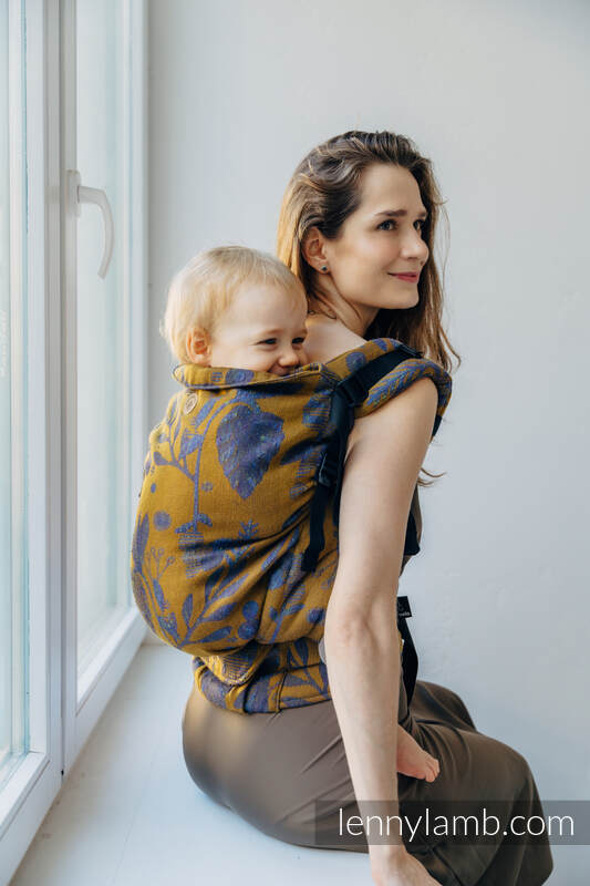Mochila LennyPreschool, talla preschool, tejido jaqurad (45% seda tusor, 32% algodón peinado, 19% lana merino, 4% cachemira) - EXPERIMENT no. 37 #babywearing