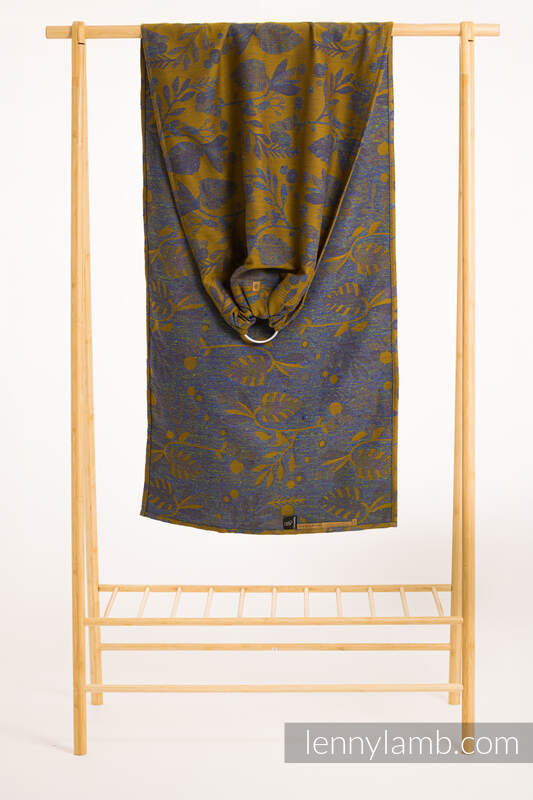 Bandolera de anillas, tejido Jacquard (45% seda tusor, 32% algodón peinado, 19% lana merino, 4% cachemira) con plegado simple - EXPERIMENT no.37 - standard 1.8m #babywearing
