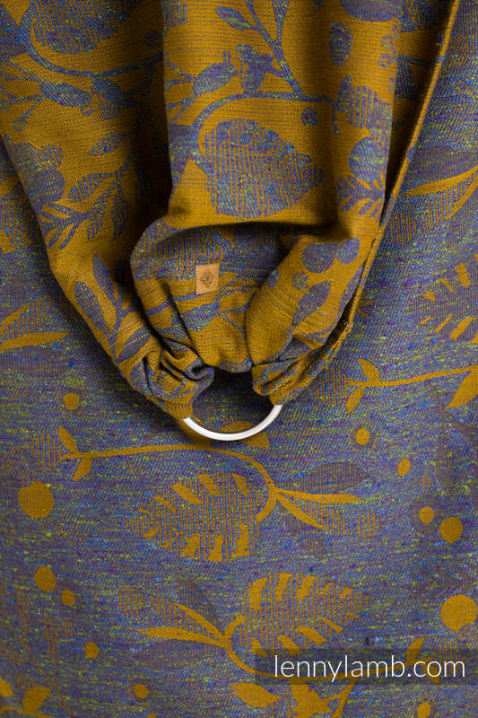 Bandolera de anillas, tejido Jacquard (45% seda tusor, 32% algodón peinado, 19% lana merino, 4% cachemira) con plegado simple - EXPERIMENT no.37 - standard 1.8m #babywearing