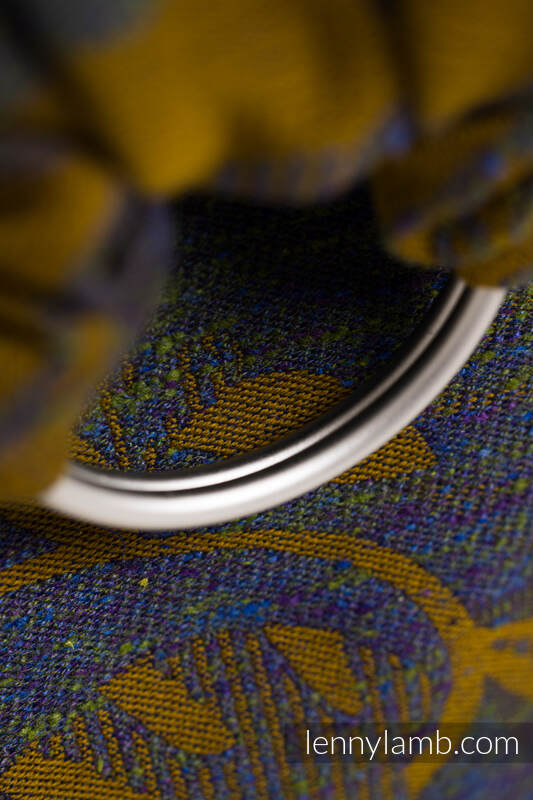 Bandolera de anillas, tejido Jacquard (45% seda tusor, 32% algodón peinado, 19% lana merino, 4% cachemira) con plegado simple - EXPERIMENT no.37 - standard 1.8m #babywearing