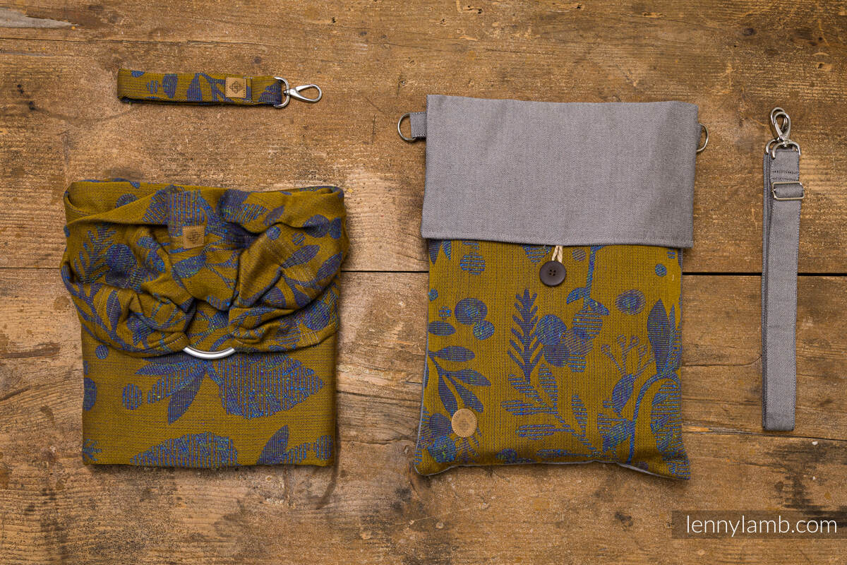 Bandolera de anillas, tejido Jacquard (45% seda tusor, 32% algodón peinado, 19% lana merino, 4% cachemira) con plegado simple - EXPERIMENT no.37 - standard 1.8m #babywearing
