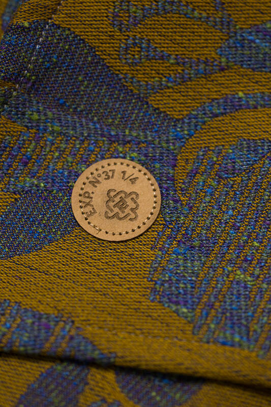 Écharpe, jacquard (45% soie tussah, 32% coton peigné, 19% laine mérinos, 4%cachemire) - EXPERIMENT no. 37 - size XS #babywearing