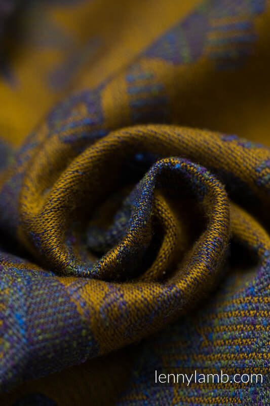 Écharpe, jacquard (45% soie tussah, 32% coton peigné, 19% laine mérinos, 4%cachemire) - EXPERIMENT no. 37 - size XS #babywearing