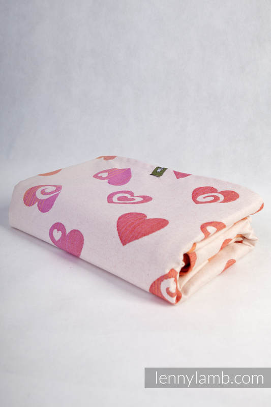 Baby Wrap, Jacquard Weave (100% cotton) - JOYFUL SWEETHEART - size XS #babywearing