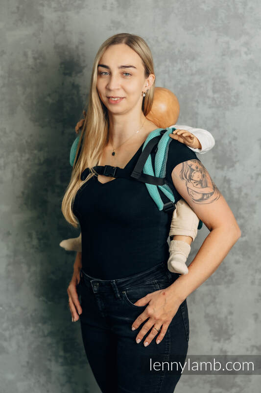 Lenny Buckle Onbuhimo PRO Tragehilfe, Größe Preschool, Fischgrätmuster (100% Baumwolle) - DIE AUSGABE FÜR PROFIS - ENTWINE #babywearing