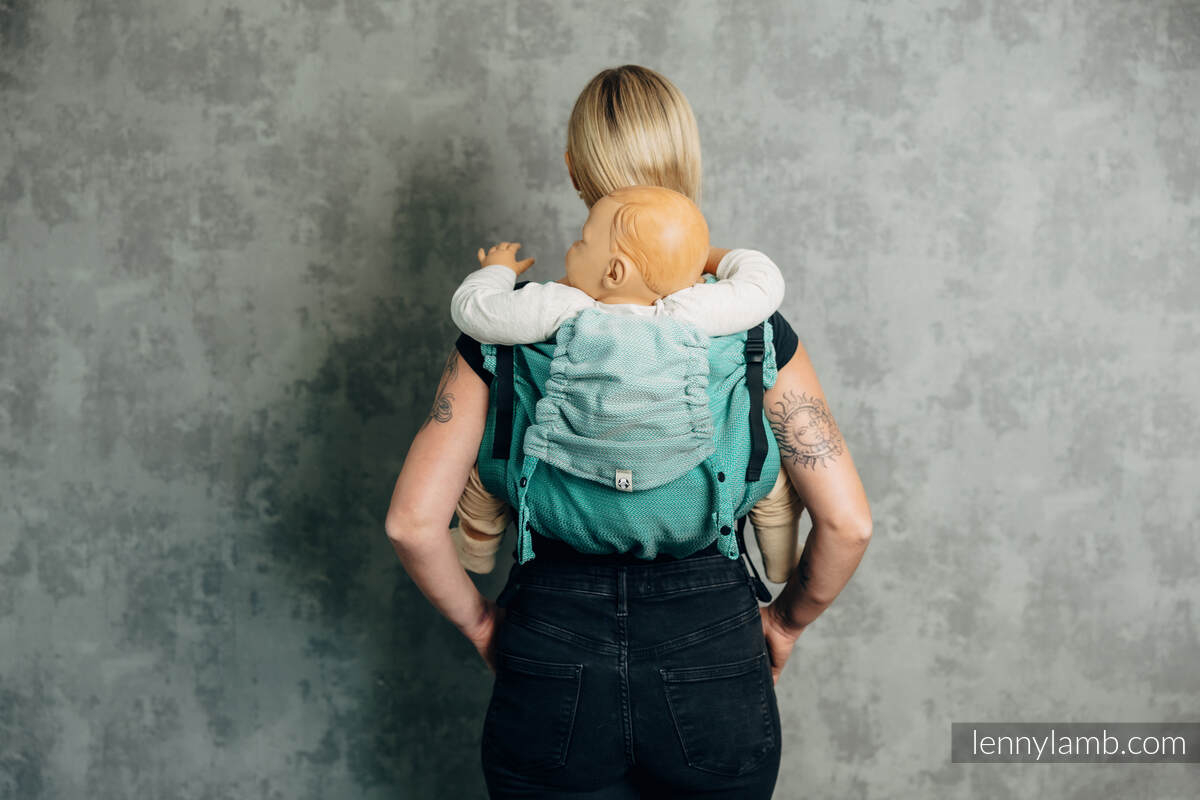 Lenny Buckle Onbuhimo PRO Tragehilfe, Größe Preschool, Fischgrätmuster (100% Baumwolle) - DIE AUSGABE FÜR PROFIS - ENTWINE #babywearing