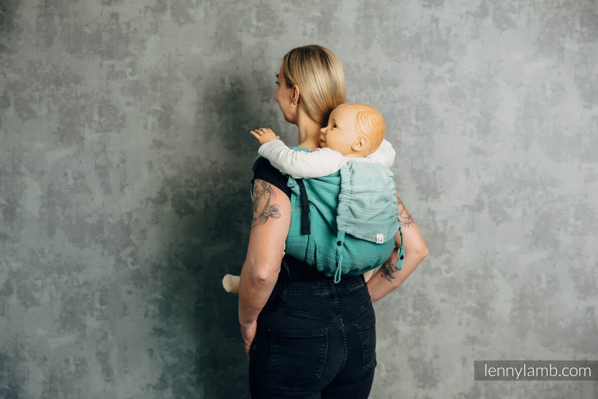 Lenny Buckle Onbuhimo PRO Tragehilfe, Größe Preschool, Fischgrätmuster (100% Baumwolle) - DIE AUSGABE FÜR PROFIS - ENTWINE #babywearing