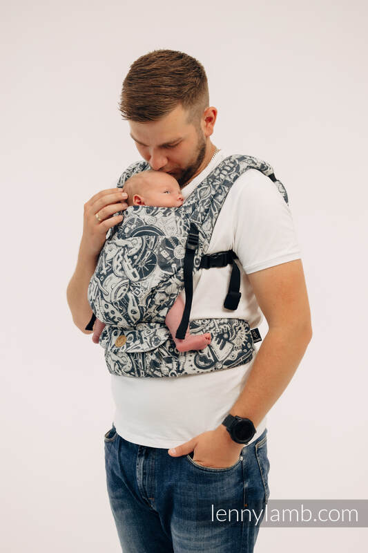 Porte-bébé LennyLight, taille standard, jacquard, 100% coton - CLOCKWORK - FIX IT #babywearing