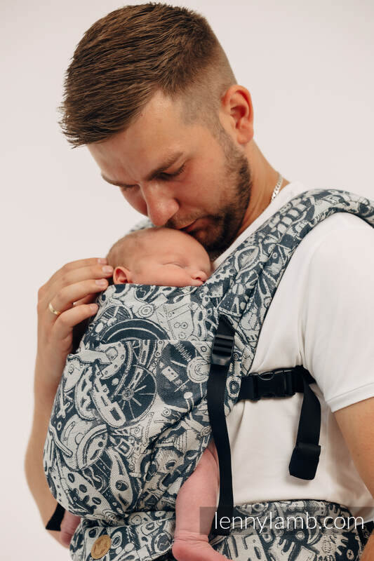 Porte-bébé LennyLight, taille standard, jacquard, 100% coton - CLOCKWORK - FIX IT #babywearing