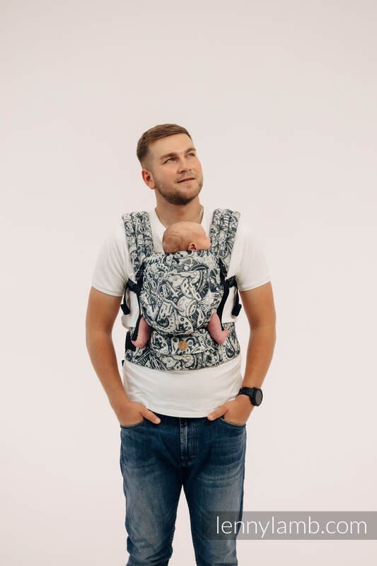 Porte-bébé LennyLight, taille standard, jacquard, 100% coton - CLOCKWORK - FIX IT #babywearing