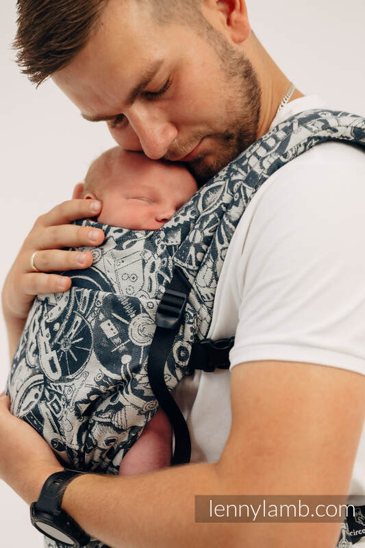 Porte-bébé LennyLight, taille standard, jacquard, 100% coton - CLOCKWORK - FIX IT #babywearing