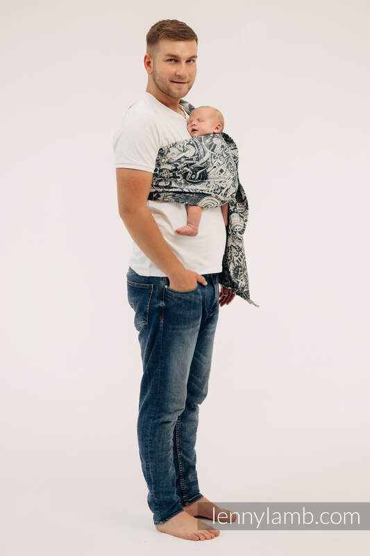 Sling, jacquard (100 % coton) - avec épaule sans plis - CLOCKWORK - FIX IT - standard 1.8m #babywearing