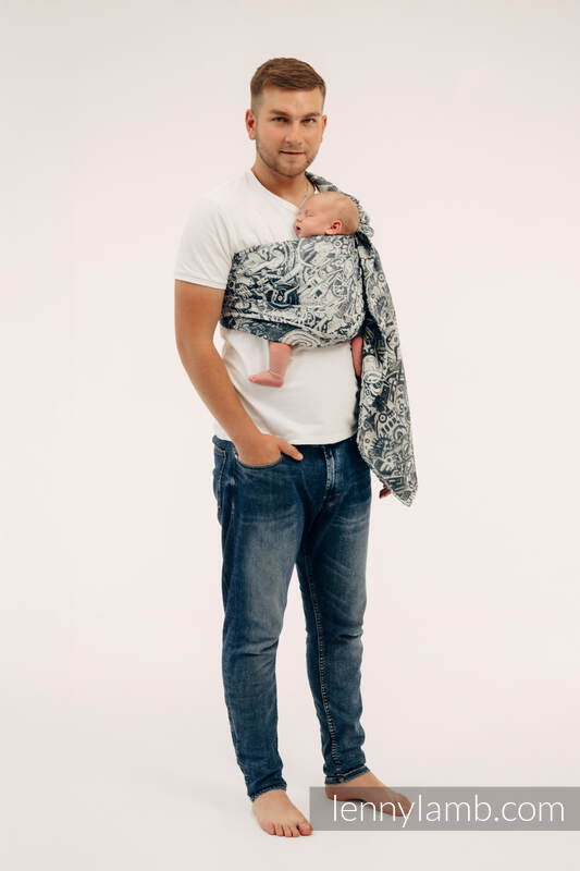 Sling, jacquard (100 % coton) - avec épaule sans plis - CLOCKWORK - FIX IT - standard 1.8m #babywearing