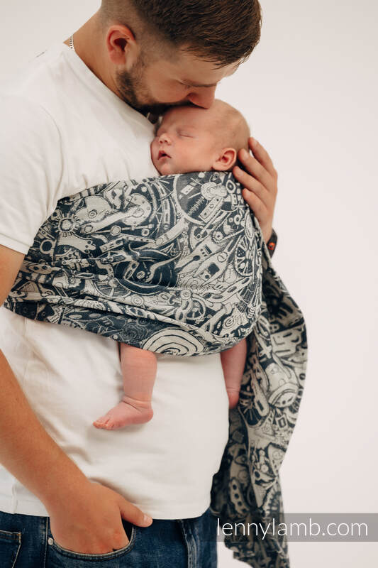 Sling, jacquard (100 % coton) - avec épaule sans plis - CLOCKWORK - FIX IT - standard 1.8m #babywearing