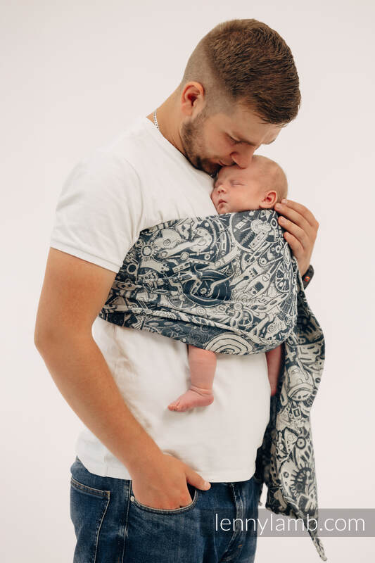 Sling, jacquard (100 % coton) - avec épaule sans plis - CLOCKWORK - FIX IT - standard 1.8m #babywearing