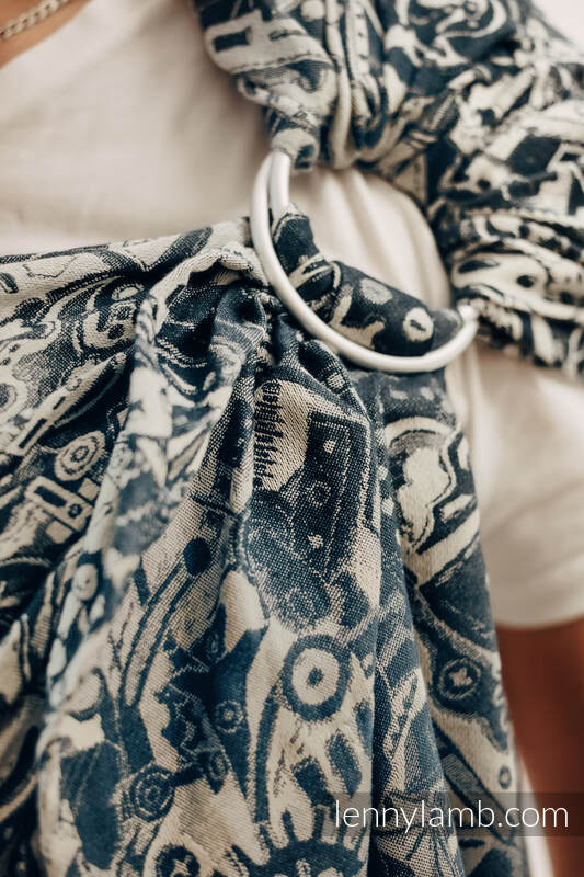 Sling, jacquard (100 % coton) - avec épaule sans plis - CLOCKWORK - FIX IT - standard 1.8m #babywearing
