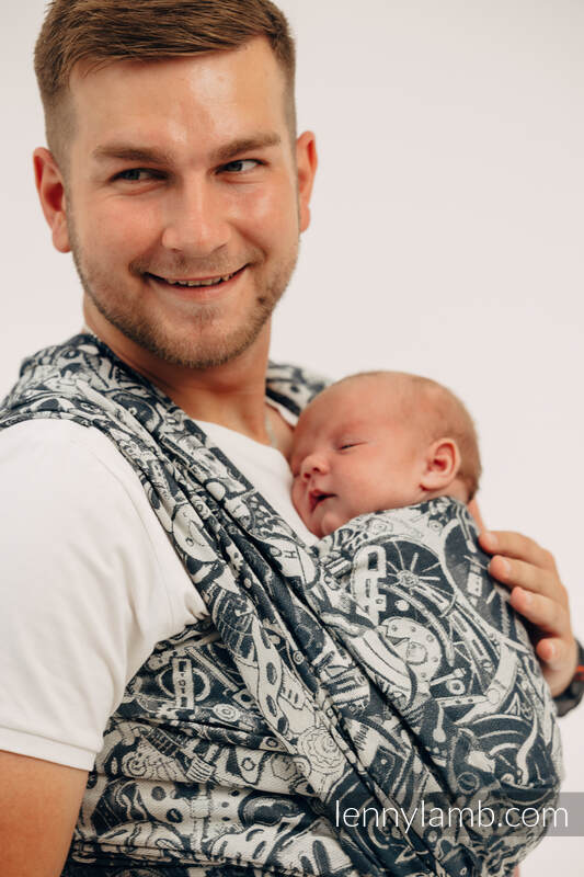 Écharpe, jacquard (100% coton) - CLOCKWORK - FIX IT - taille XS #babywearing