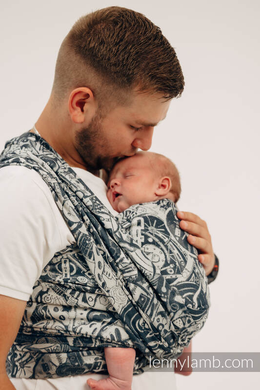 Écharpe, jacquard (100% coton) - CLOCKWORK - FIX IT - taille XS #babywearing