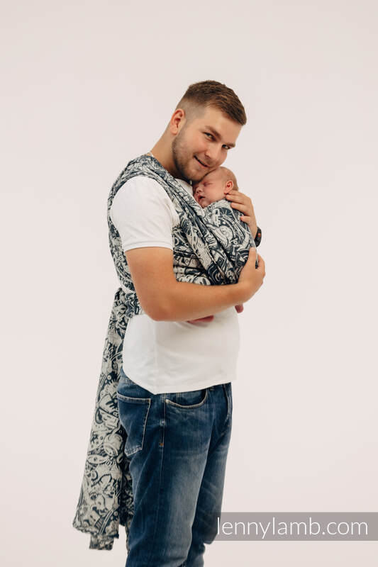 Écharpe, jacquard (100% coton) - CLOCKWORK - FIX IT - taille XS #babywearing