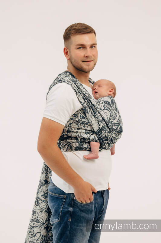 Écharpe, jacquard (100% coton) - CLOCKWORK - FIX IT - taille XS #babywearing