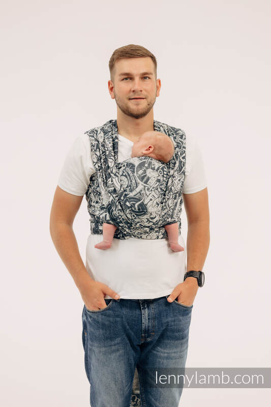 Écharpe, jacquard (100% coton) - CLOCKWORK - FIX IT - taille XS #babywearing