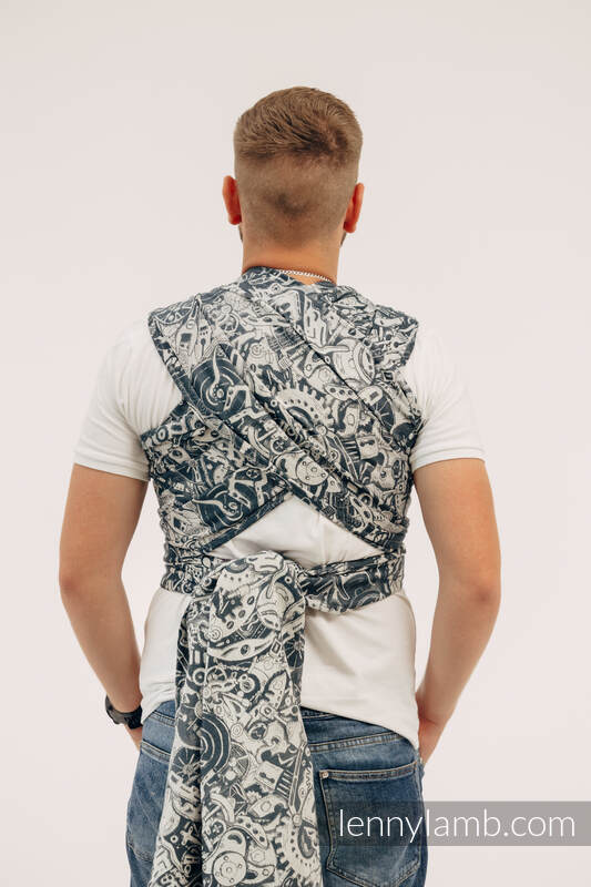 Écharpe, jacquard (100% coton) - CLOCKWORK - FIX IT - taille XS #babywearing