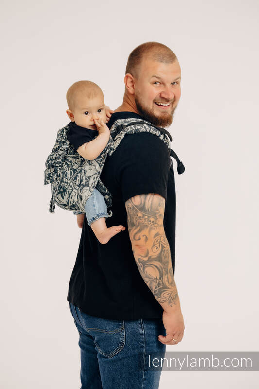 Onbuhimo PRO de Lenny, taille standard, jacquard (100% coton) - CLOCKWORK - FIX IT #babywearing