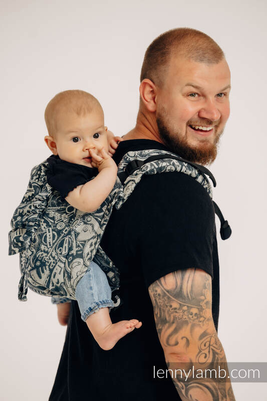 Onbuhimo PRO de Lenny, taille standard, jacquard (100% coton) - CLOCKWORK - FIX IT #babywearing